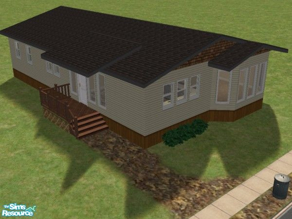 Sims 2 — Doublewide by Fejeeper — Heres a replica of a doublewide trailer I onced lived in. Have fun with it.