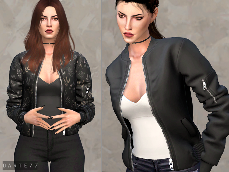 The Sims Resource - Bomber Jacket (Tank Top)