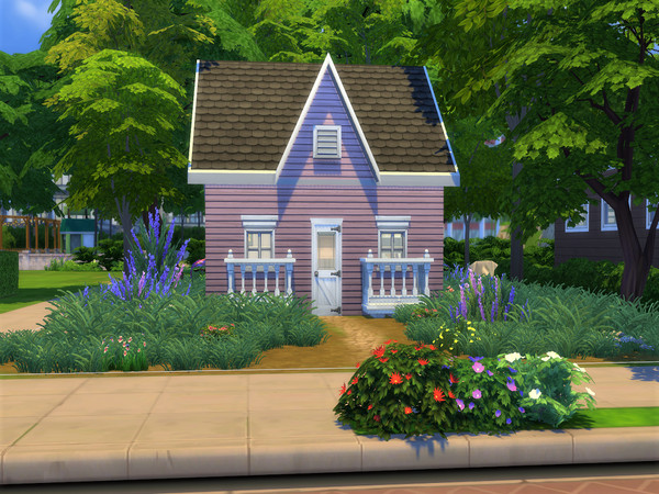 Sims 4 — Forest Finesse (Tier 2) - No CC by nikanaskye — A small, cosy bungalow for two nature-loving sims. Peace and