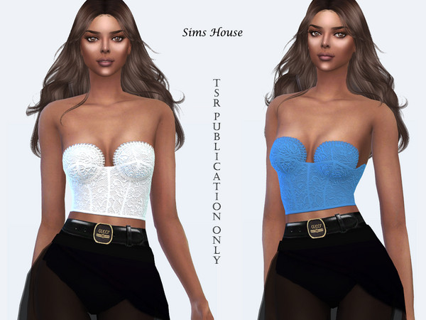 Sims 4 — Women's corset by Sims_House — Women's corset 14 color options.