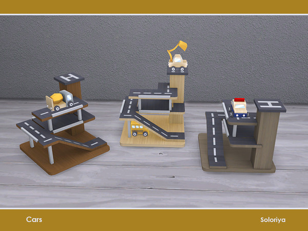Sims 4 — Cars. Parking (Table) by soloriya — Table with some slots for small decorative items. Part of Cars set. 3 color