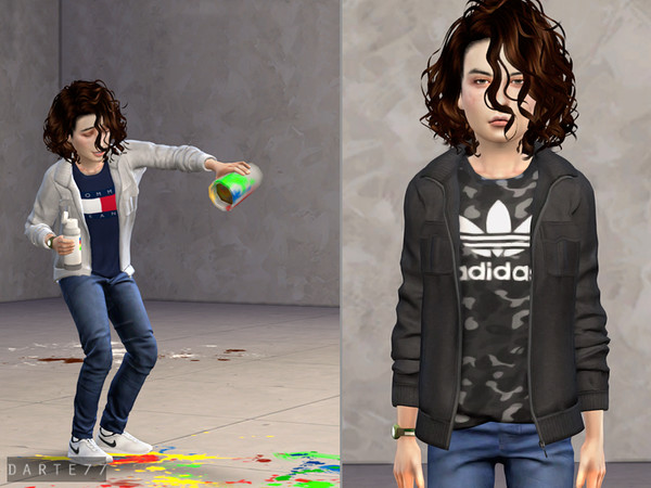 Sims 4 — Fleece Jacket by Darte77 — - 13 swatches - Base game compatible - HQ mod compatible Just a child version of the