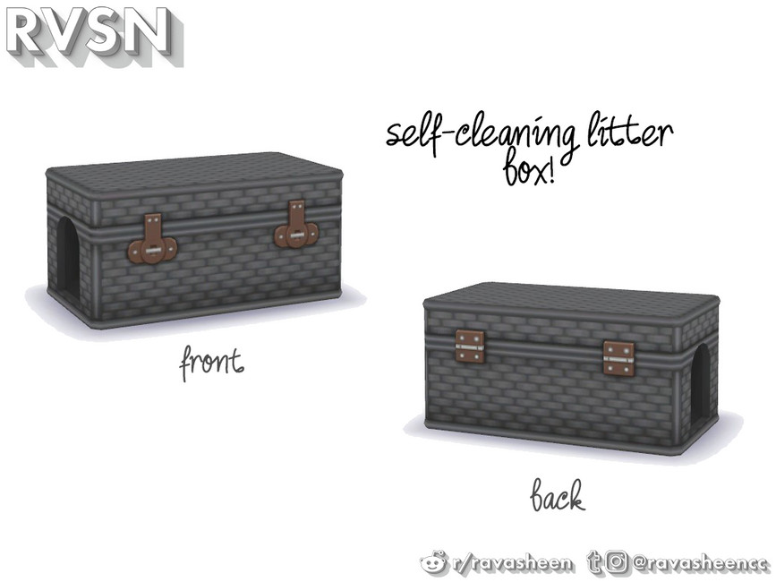 The Sims Resource Meowdern Trunk Litter Box Right