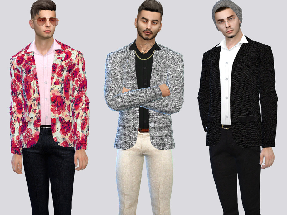 The Sims Resource - Blaise Casual Shirts