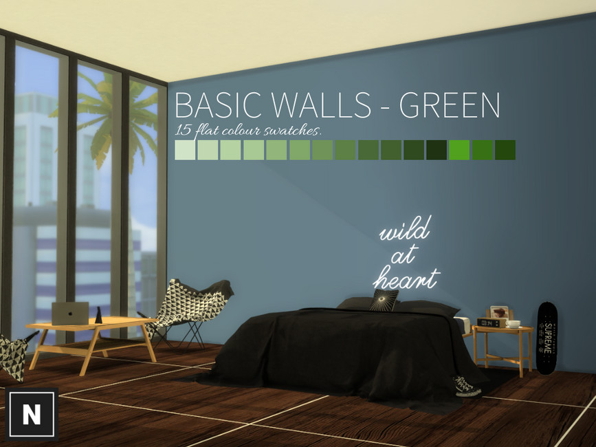The Sims Resource netsims basic walls green