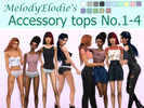 Sims 4 — [MelodyElodie] Accessory Tops No.1 - 4 by MelodyElodie — Accessory tops that can go under any tops your sims are