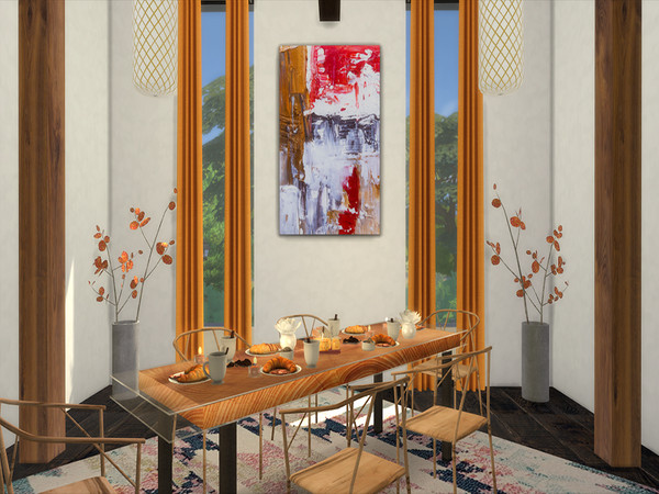 Sims 4 — Abstract Canvas Collection - DINE OUT Required by marinarin — If your Sim loves abstract art, this collection is