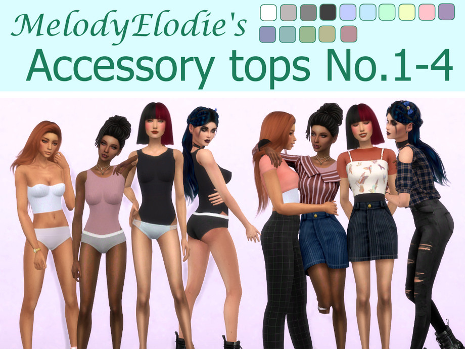 The Sims - [MelodyElodie] Accessory Tops No.1 4