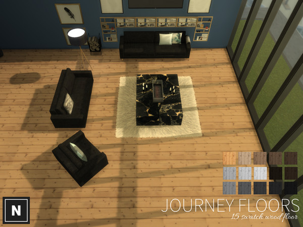 Sims 4 — netsims - journey floors by networksims — Wooden floors in 15 colour swatches.