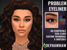 Sims 4 — Problem Eyeliner by Golyhawhaw — Ariana Grande based eyeliner. Comes in dark, subtle colours. Required for my