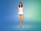 Sims 4 — Figure Tank by zysims — White tank with art figure.