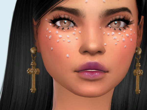 Sims 4 — Gemz by Saruin — Beautiful Gems glued onto your face. Got a mystical and whimsy sim? Wear these! Also really