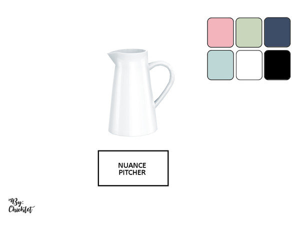 Sims 4 — Nuance Water Pitcher Deco by Chicklet — Part of the Nuance Dining Room Set Includes: Water Pitcher Deco, 6