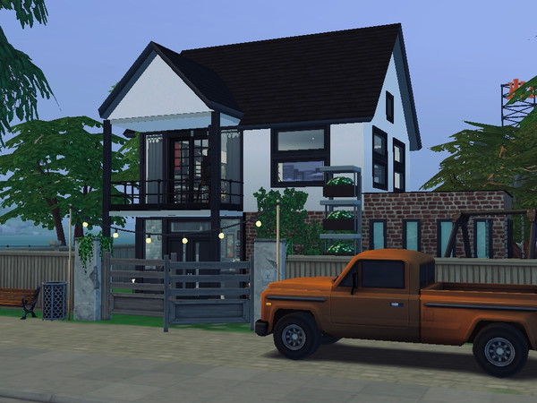 Sims 4 — Lofty Living by KimsrealSims — An industrialized loft house for your single Sims. Consists of a small pool. In