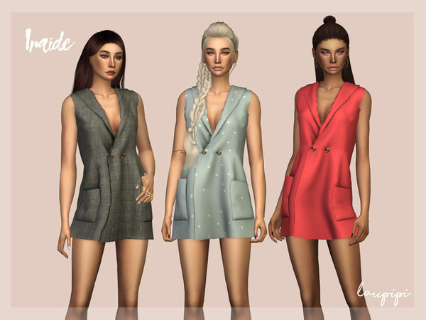 Sims 4 — Iraide by laupipi2 — Hey guys! A new little spring collectio is here, and that's one the dresses on it! Enjoy :)