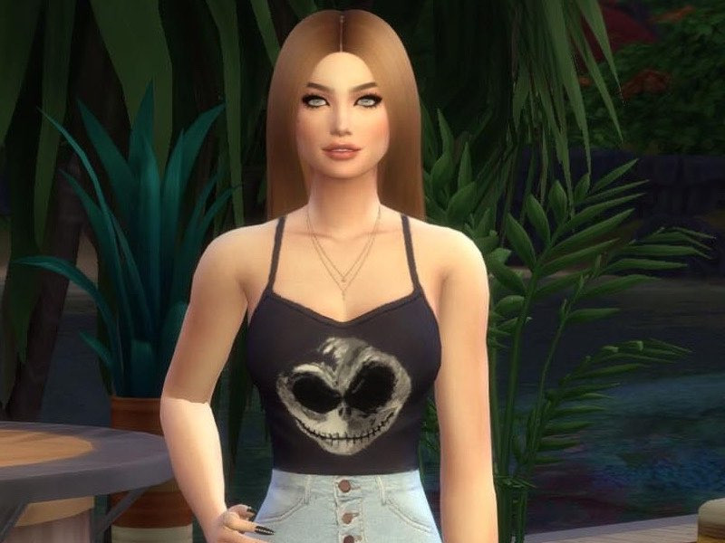 Sims 4 The Sims Resource | Face Jack skellington Women Top 17 by TSR Creator