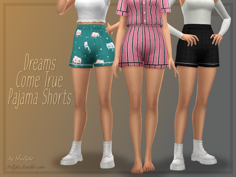 The Sims Resource Trillyke Dreams Come True Pajama Shorts