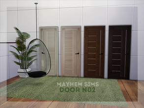 Sims 4 — Door N02 by mayhem-sims — 4 colors HQ texture EA MESH edited by me Base game compatible