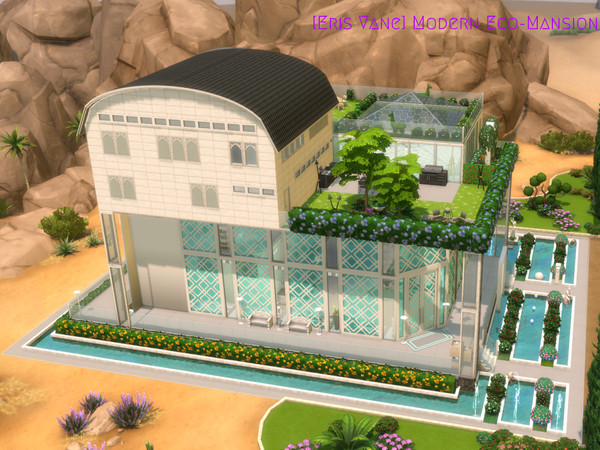 Sims 4 — Modern Eco-Mansion [No CC] by ErisVane — Besides its beautiful suites and living spaces, this contemporary home