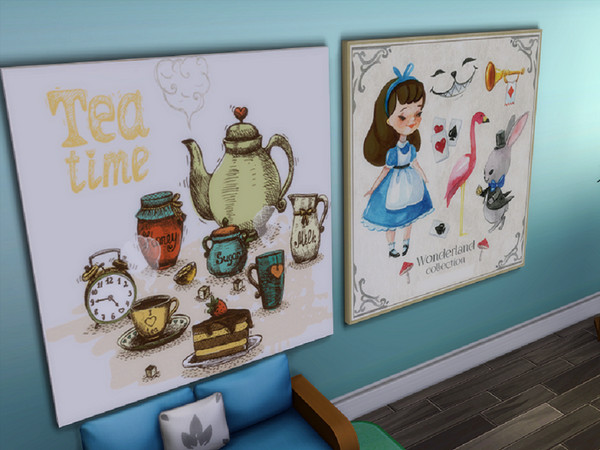 Sims 4 — Alice in Wonderland Painting-REQUIRES DINE OUT by ChristL5284 — Alice in wonderland paintings