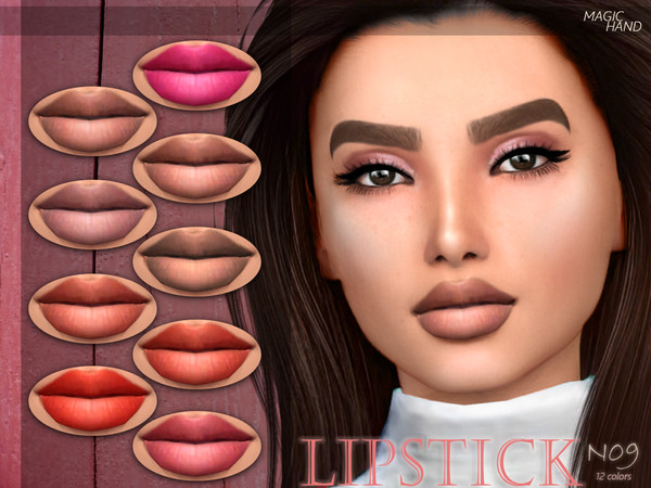 Sims 4 — [MH] Lipstick N09 by MagicHand — --12 available colors-- --Compatible with HQ settings-- --CAS thumbnail-- Have