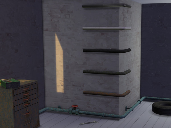 Sims 4 — Outer Corner (left) by Cyclonesue — A 1 x 1 section of pipe from my pipe sets. Comes in 6 nice and not-so-nice