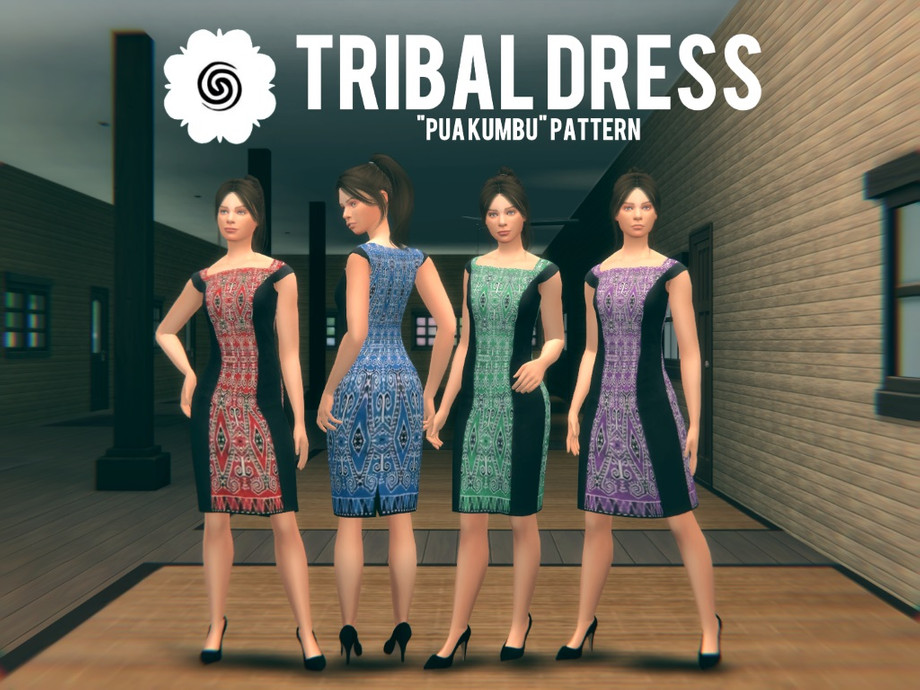 The Sims Resource Tribal Dress Ea Recolor