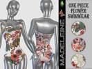 Sims 4 — One Piece with Flower Print by Madeleine66 — One Piece Swimwear with Flower Print. Comes in 3 variations.