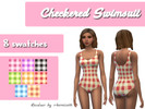 Sims 4 — Checkered Swimsuit by r-bernice95 — A simple checkered swimsuit prefect for the summer weather. Your sims can