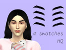Sims 4 — Ratty Slit Eyebrows by ratware — This is my first ever cc :) these eyebrows are handpainted and so will be most