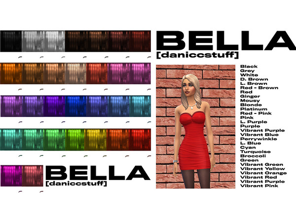 Sims 4 — Bella Hair Recolour by daniccstuff — A simple hair recolour of the one and only Bella Goth (where'd she go?)