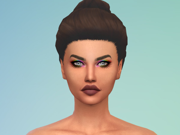 Sims 4 — Rainbow Eye shadow by ZWHsims — rainbow wing eye shadow