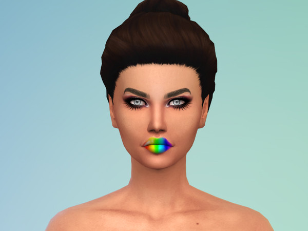 Sims 4 — Rainbow Lipstick by ZWHsims — Rainbow Lipstick