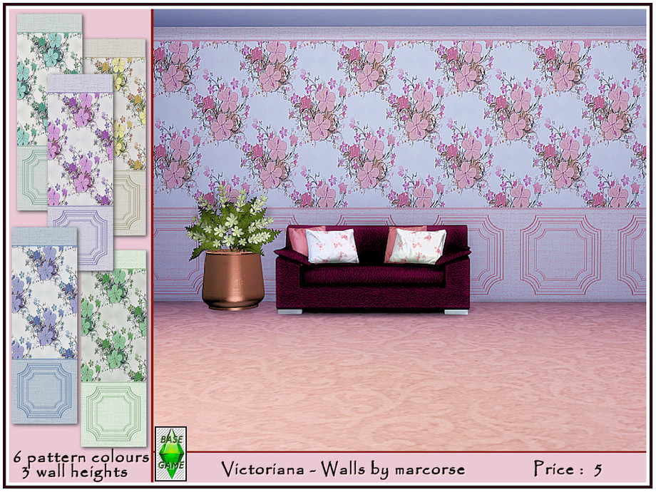 The Sims Resource - Victoriana - Walls by marcorse