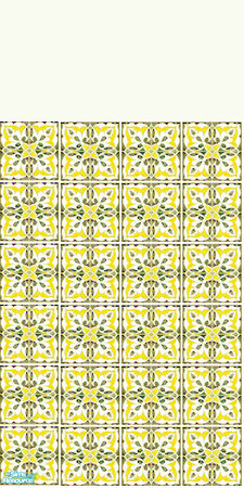 Sims 2 — Barcelona Tile Set - Green Wall by s00z — 