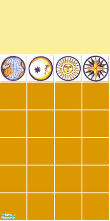 Sims 2 — Celestial Tile Set - Gold Wall by s00z — 