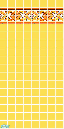 Sims 2 — Juliet Tile Set - Gold Wall by s00z — 