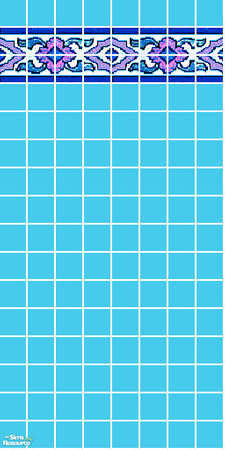 Sims 2 — Juliet Tile Set - Blue Wall by s00z — 