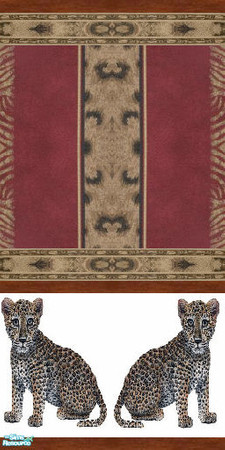 Sims 2 — Baby leopard set - red by fionnababygirl — no cost walls for the wild at heart sim. by fionnababygirl