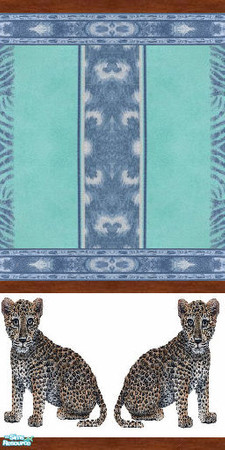 Sims 2 — Baby leopard set - light blue by fionnababygirl — no cost walls for the wild at heart sim. by fionnababygirl