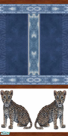 Sims 2 — Baby leopard set - Blue by fionnababygirl — no cost walls for the wild at heart sim. by fionnababygirl