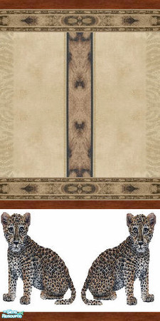 Sims 2 — Baby leopard set - Beige by fionnababygirl — no cost walls for the wild at heart sim. by fionnababygirl