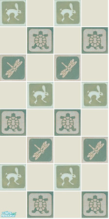 Sims 2 — Maya Tile Set - Teal Wall by s00z — 