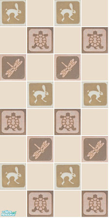 Sims 2 — Maya Tile Set - Brown Wall by s00z — 