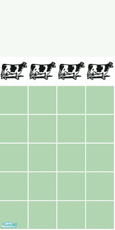 Sims 2 — Moo Tile Set - Green Wall by s00z — 