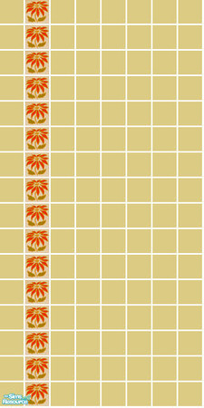 Sims 2 — Poinsetta Tile Set - Gold Wall by s00z — 