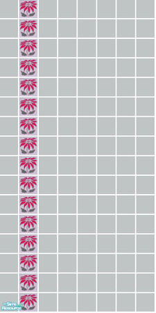 Sims 2 — Poinsetta Tile Set - Blue Wall by s00z — 