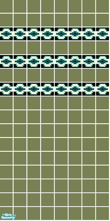 Sims 2 — Teepee Tile Set - Teal Wall by s00z — 