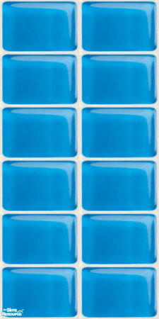 Sims 2 — NK Glass Tile Walls - Sky Blue by MoMama — A sky blue glass tile wall.