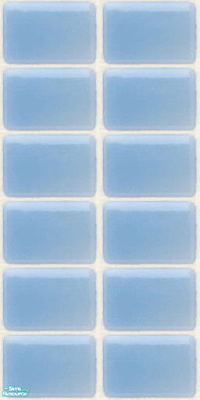 Sims 2 — NK Glass Tile Walls - Cornflower Blue  by MoMama — A cornflower blue glass tile wall.
